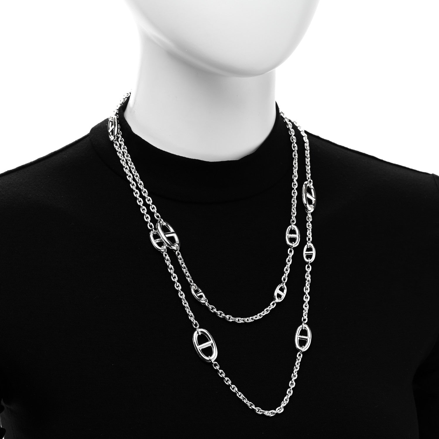 Hermes Sterling Silver Farandole Necklace 120 2 of 5