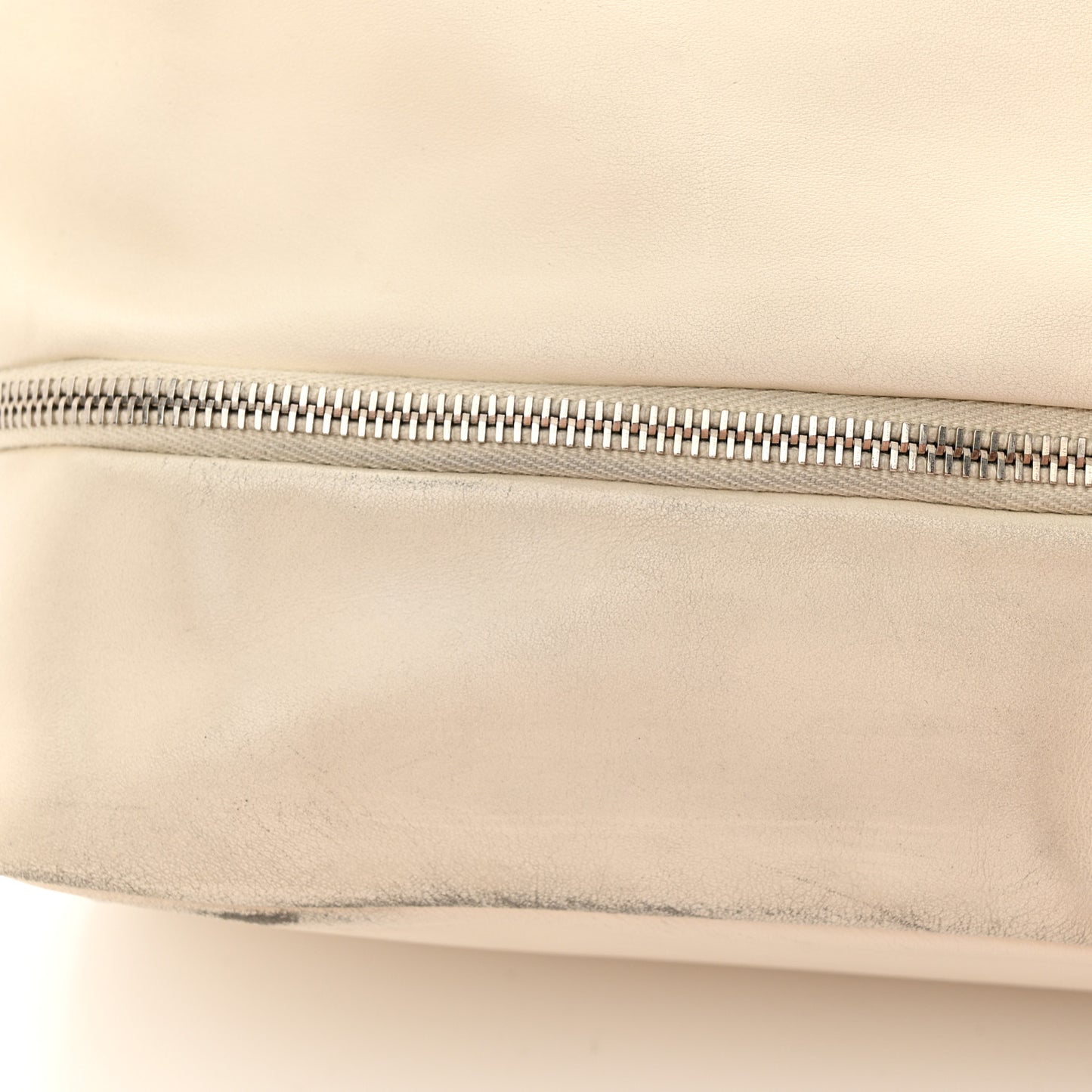 Calfskin Large Expandable Paris London Flap Bag White