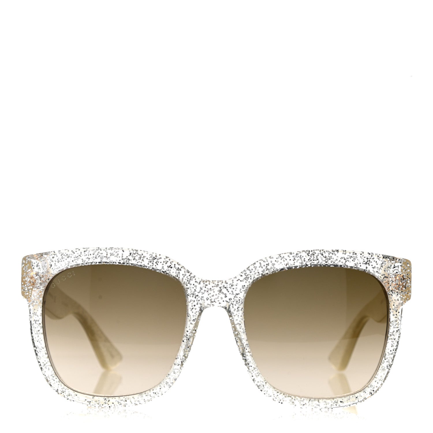 Gucci Acetate Glitter Sunglasses GG0034S Silver 2 of 9