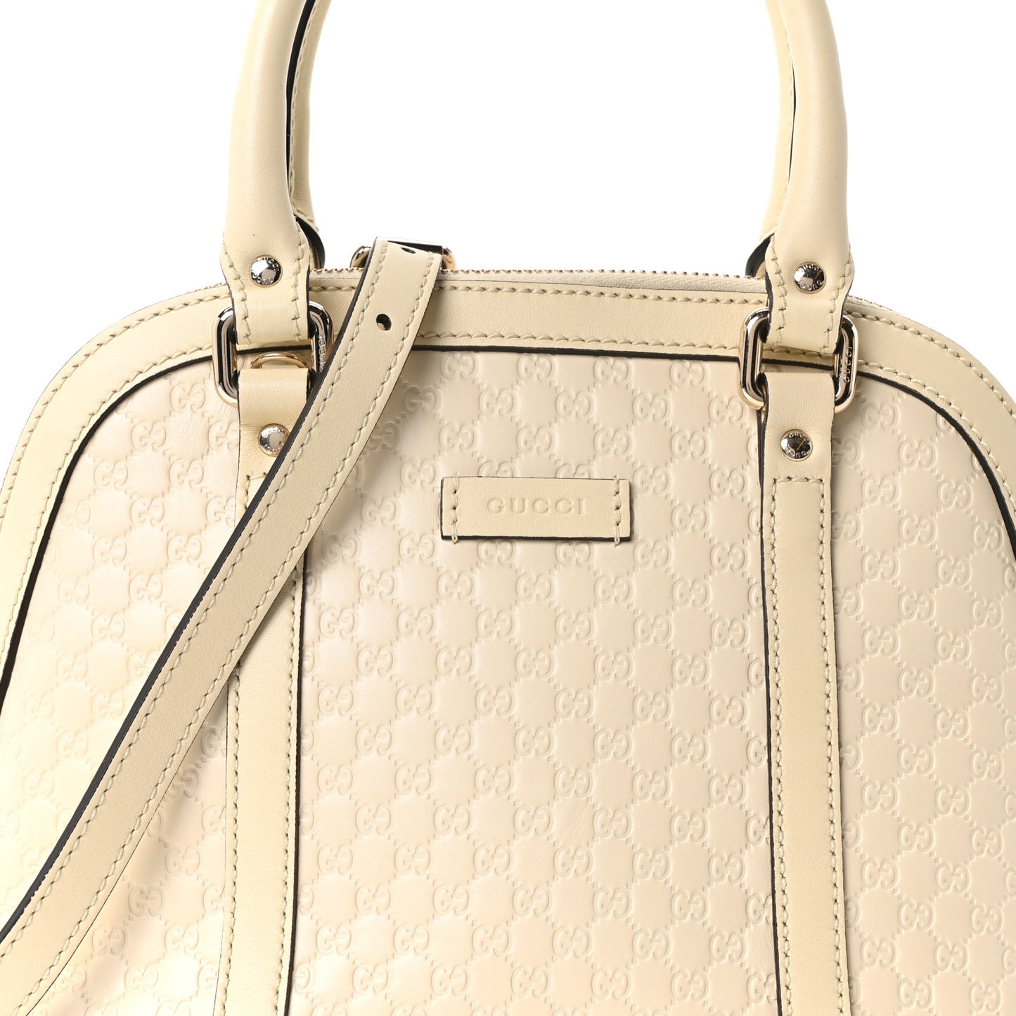 Soft Microguccissima Mini Dome Bag Ivoire