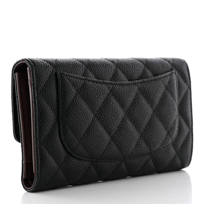 Chanel Caviar Quilted Large Flap Wallet Black 3 of 13