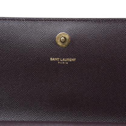 Saint Laurent Grain De Poudre Classic Monogram Cassandre Clutch Amaranto 6 of 9
