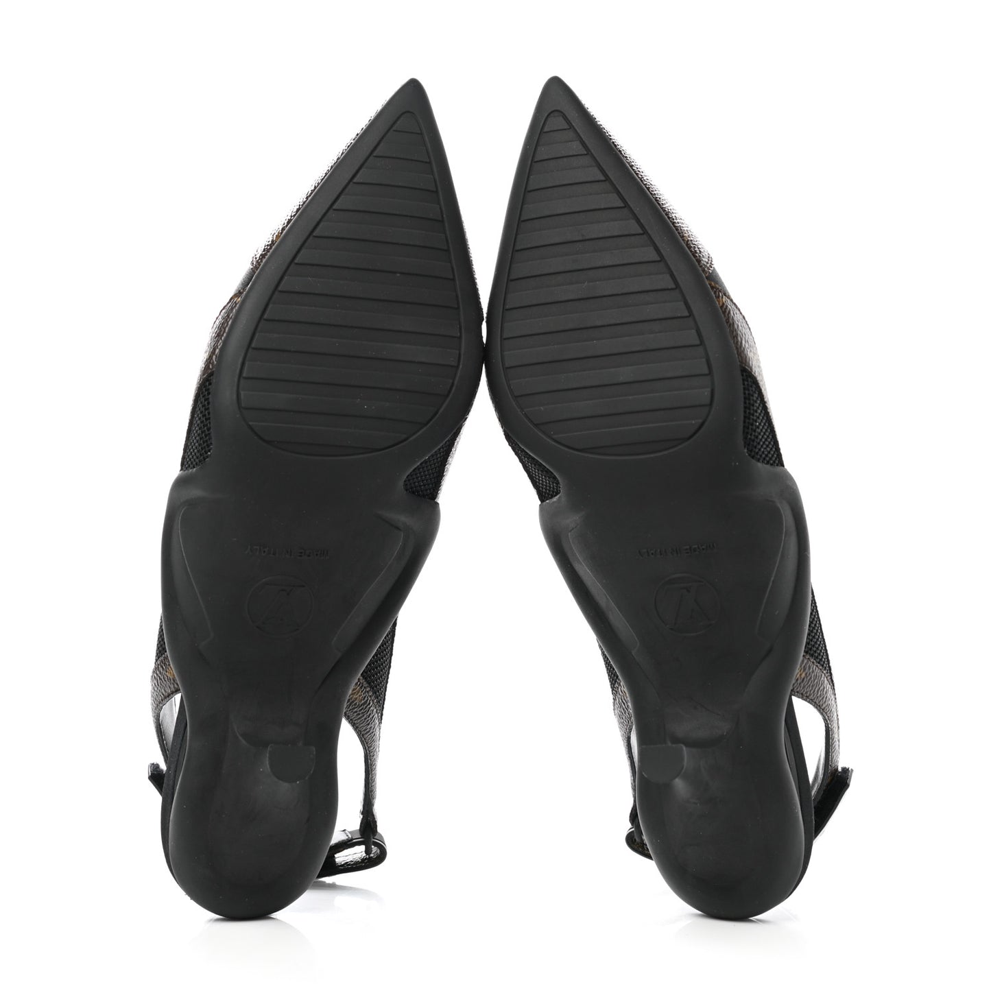 Monogram Call Back Sling Back Pumps 37.5 Black