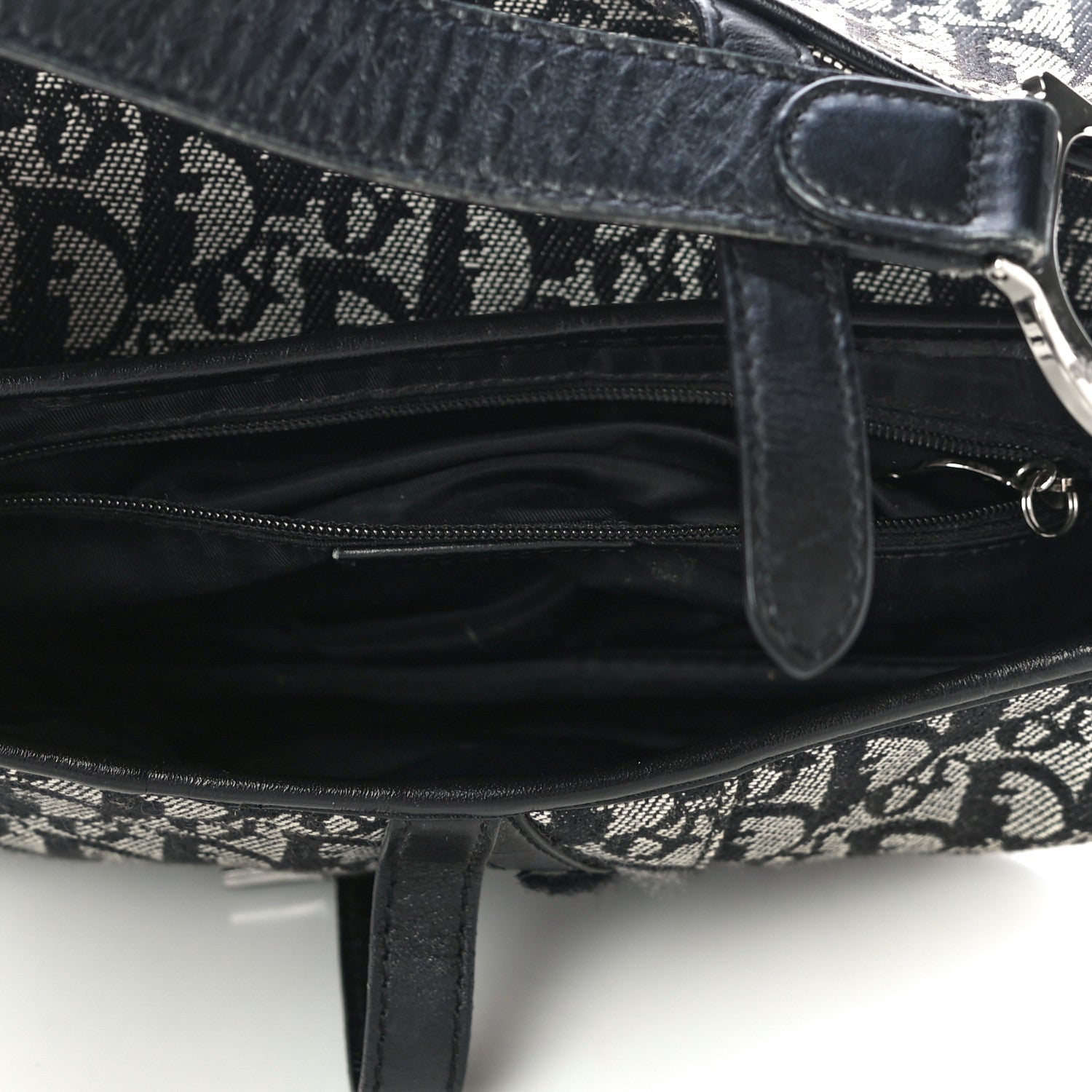 Christian Dior Monogram Saddle Bag Black 6 of 14