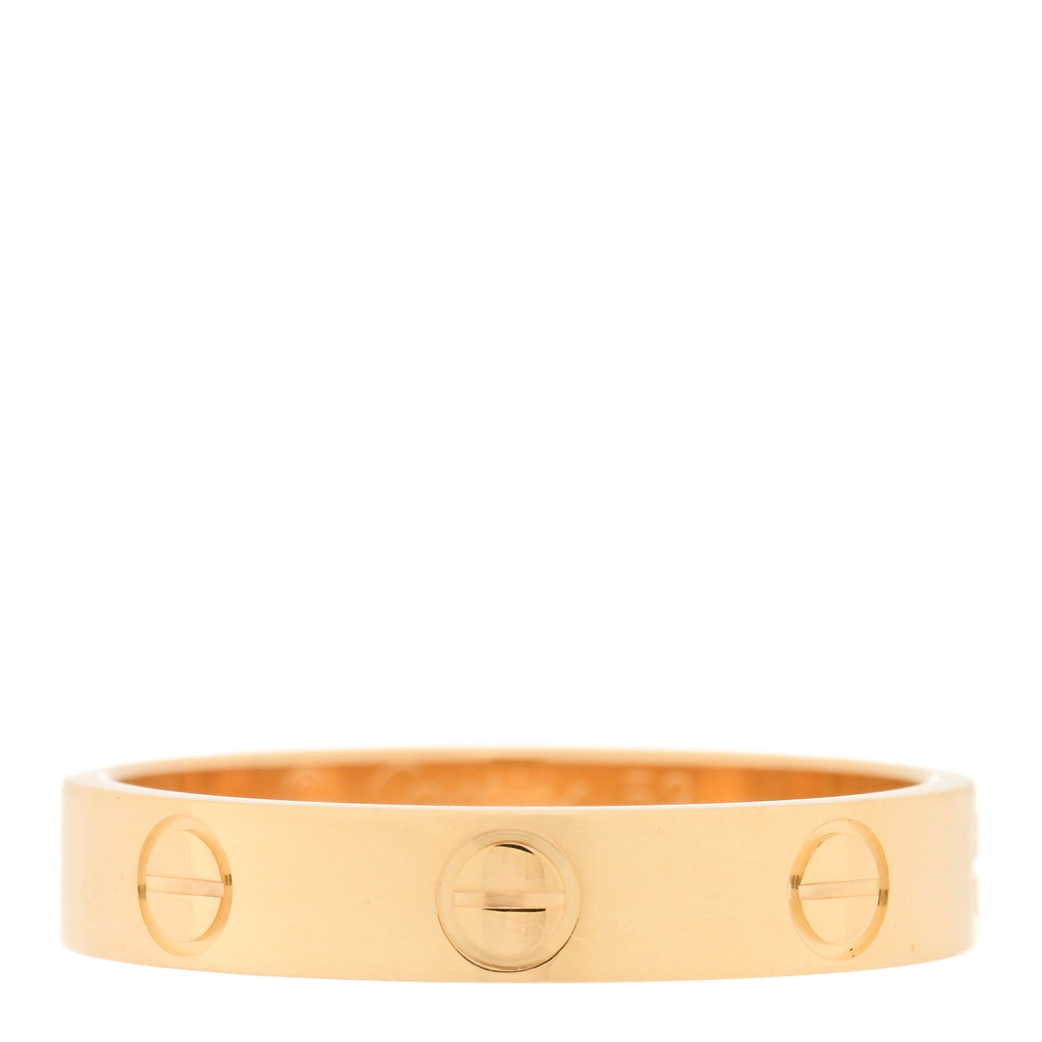 Cartier 18K Yellow Gold 3.5mm LOVE Wedding Band Ring 53 6.5 3 of 4