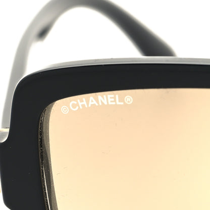 Chanel Square Sunglasses 71312A Black Gold Glitter 8 of 9
