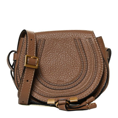 Chloe Calfskin Mini Marcie Round Crossbody Bag Nut 1 of 11