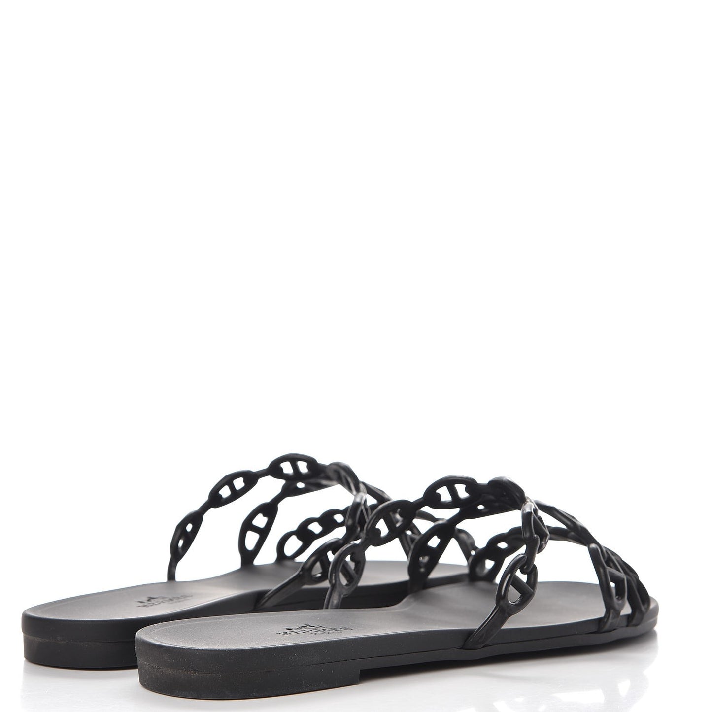 Rubber Chaine d'Ancre Rivage Sandals 37 Black