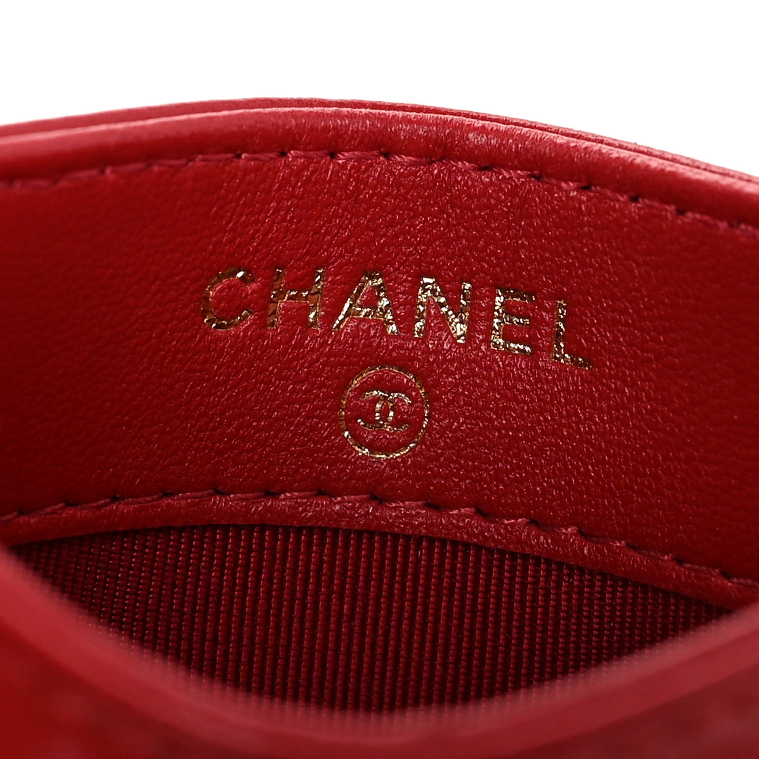 Chanel Lambskin Quilted Card Holder Red 7 of 8