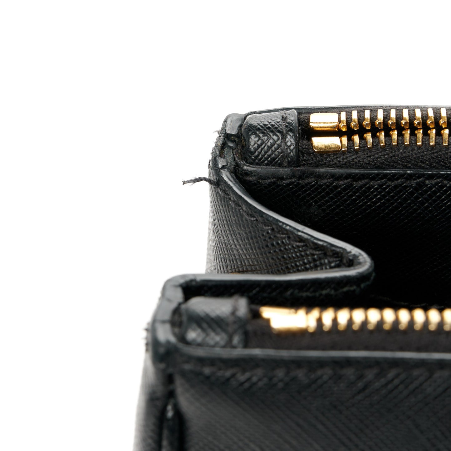 Saffiano Small Galleria Double Zip Tote Black