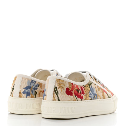 Christian Dior Canvas Floral Embroidered Womens Walk'N'Dior Low Top Sneakers 35.5 Multicolor 4 of 9