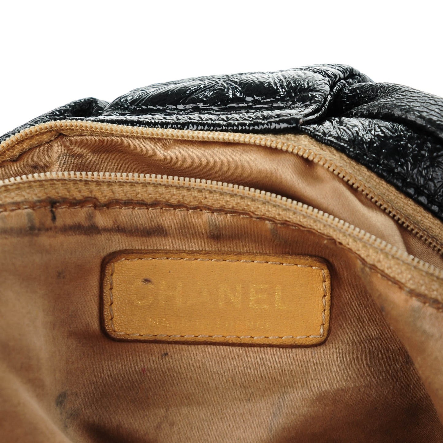 Vinyl Rock and Chain XL Flap Black