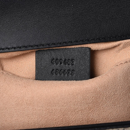 Gucci GG Supreme Monogram Bees Small Padlock Shoulder Bag Black 7 of 9