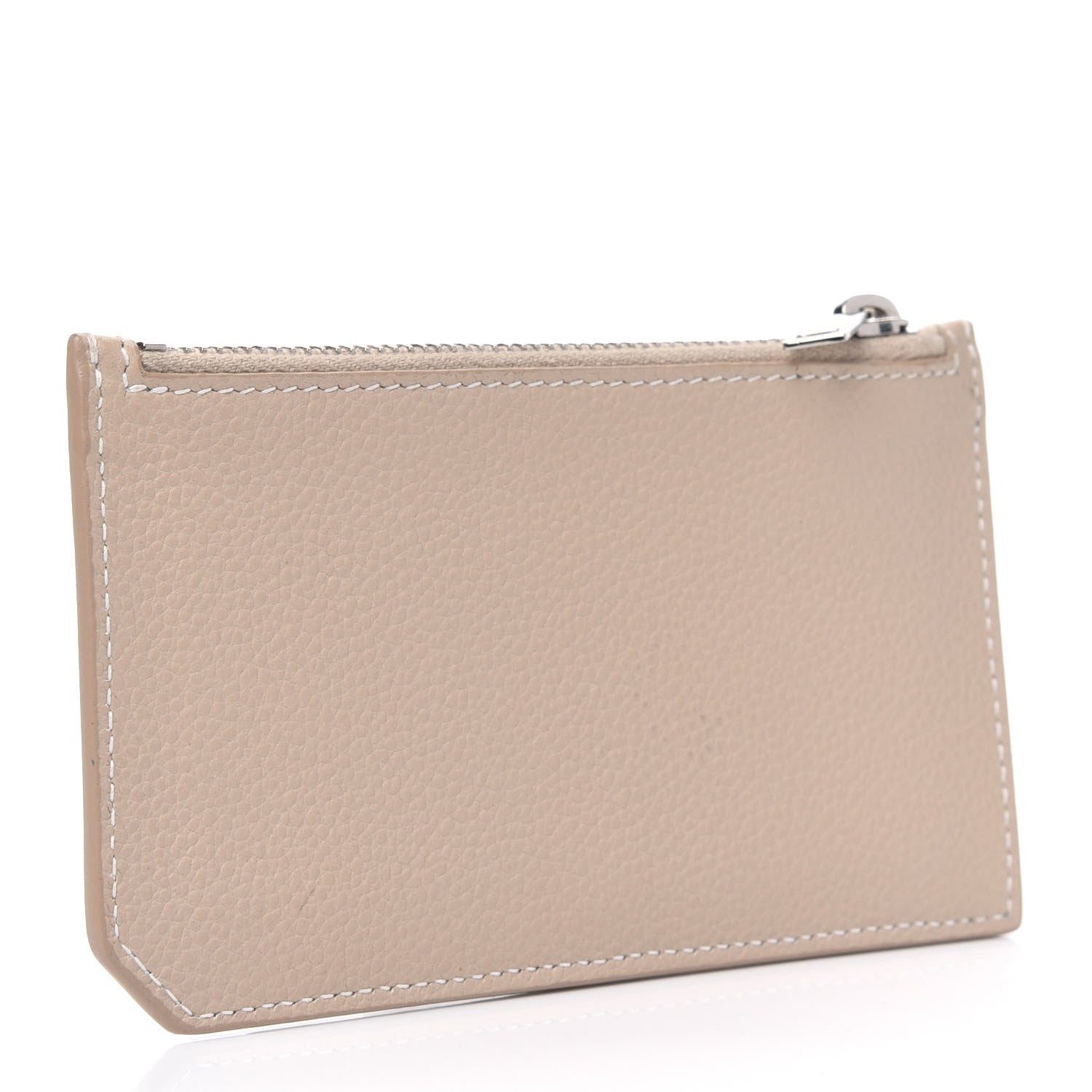 Saint Laurent Grained Calfskin 5 Fragments Zip Pouch Card Holder Nude 2 of 5