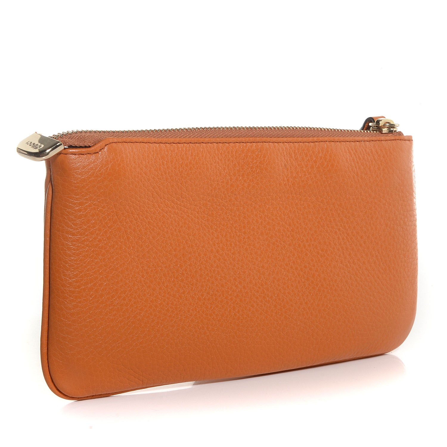 Gucci Pebbled Calfskin Soho Wrist Wallet Curcuma 3 of 8
