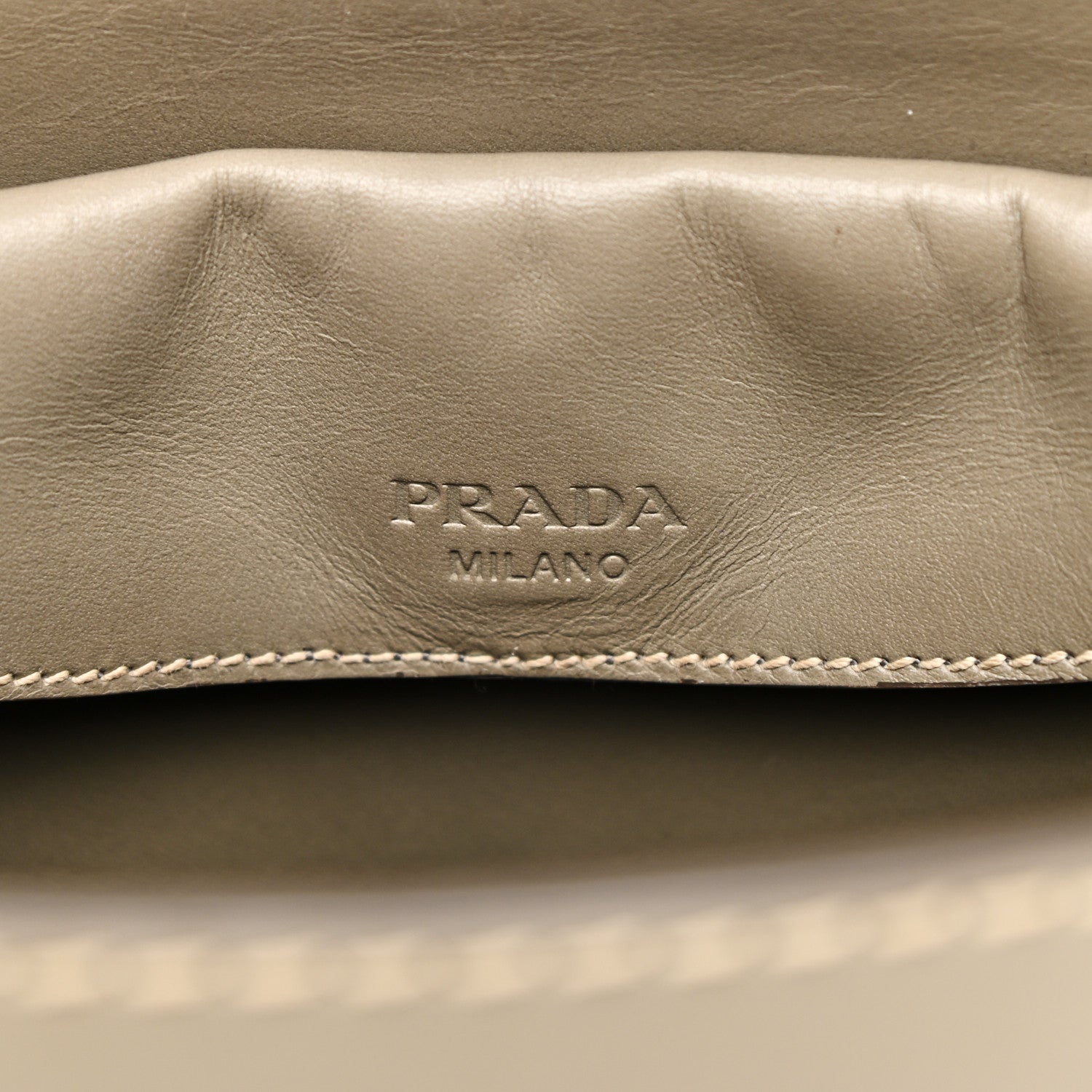 Prada Vitello Tri-Color Medium Sound Top Handle Satchel Grigio Black 6 of 18