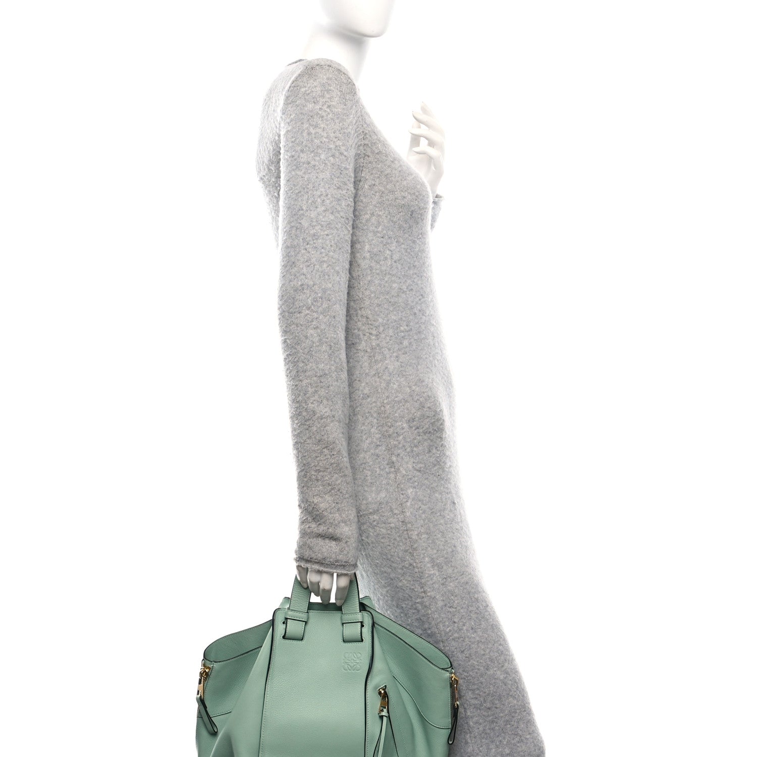 Loewe Soft Grained Calfskin Medium Hammock Shoulder Bag Light Green 2 of 9