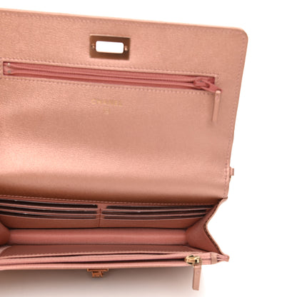 Chanel Metallic Grained Calfskin Quilted 2.55 Reissue Wallet on Chain WOC Copper Pink 5 of 12