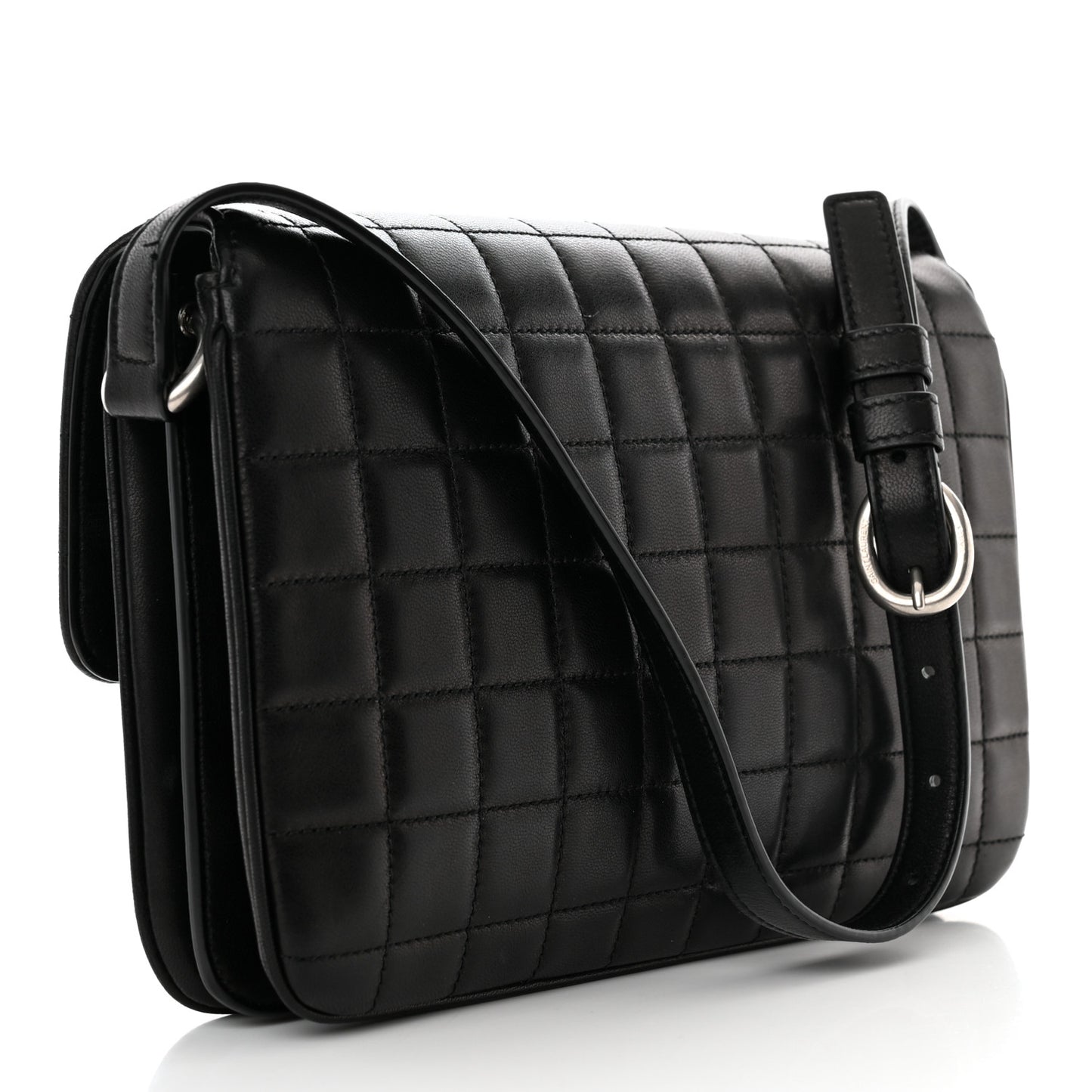 Lambskin Quilted Le Maillon Satchel Black