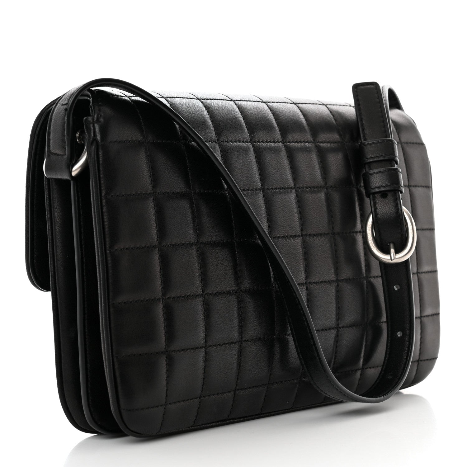 Saint Laurent Lambskin Quilted Le Maillon Satchel Black 3 of 10