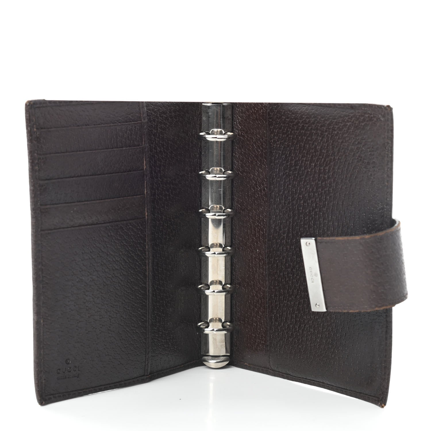 Gucci Monogram Small Ring Agenda Dark Brown 5 of 6