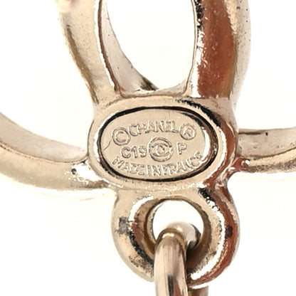 Chanel Crystal CC Camellia Drop Earrings Black Gold 4 of 4