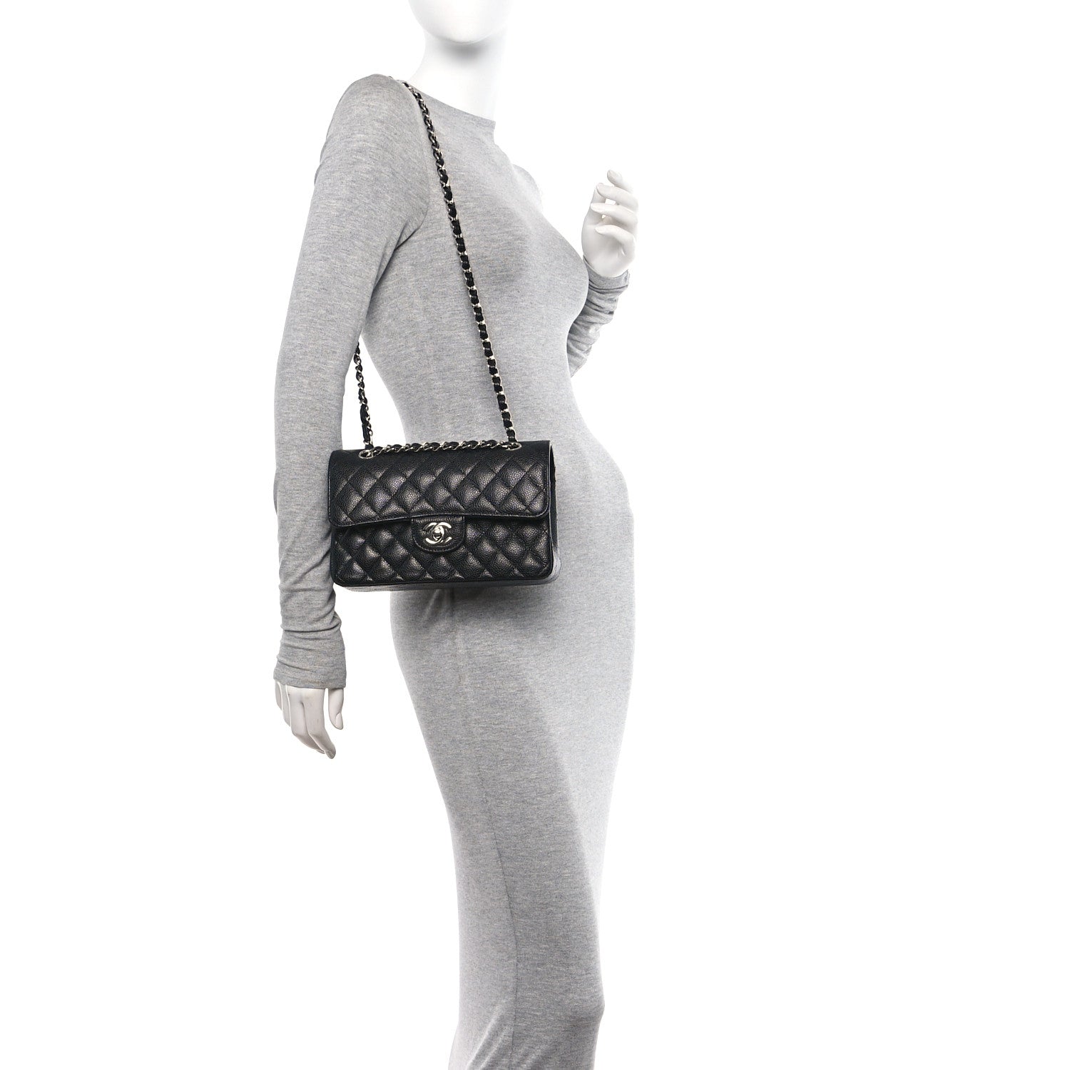 Chanel Caviar Quilted CC Box Flap Black 2 of 10