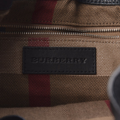 Burberry Grainy Calfskin House Check Small Maidstone Black 8 of 9