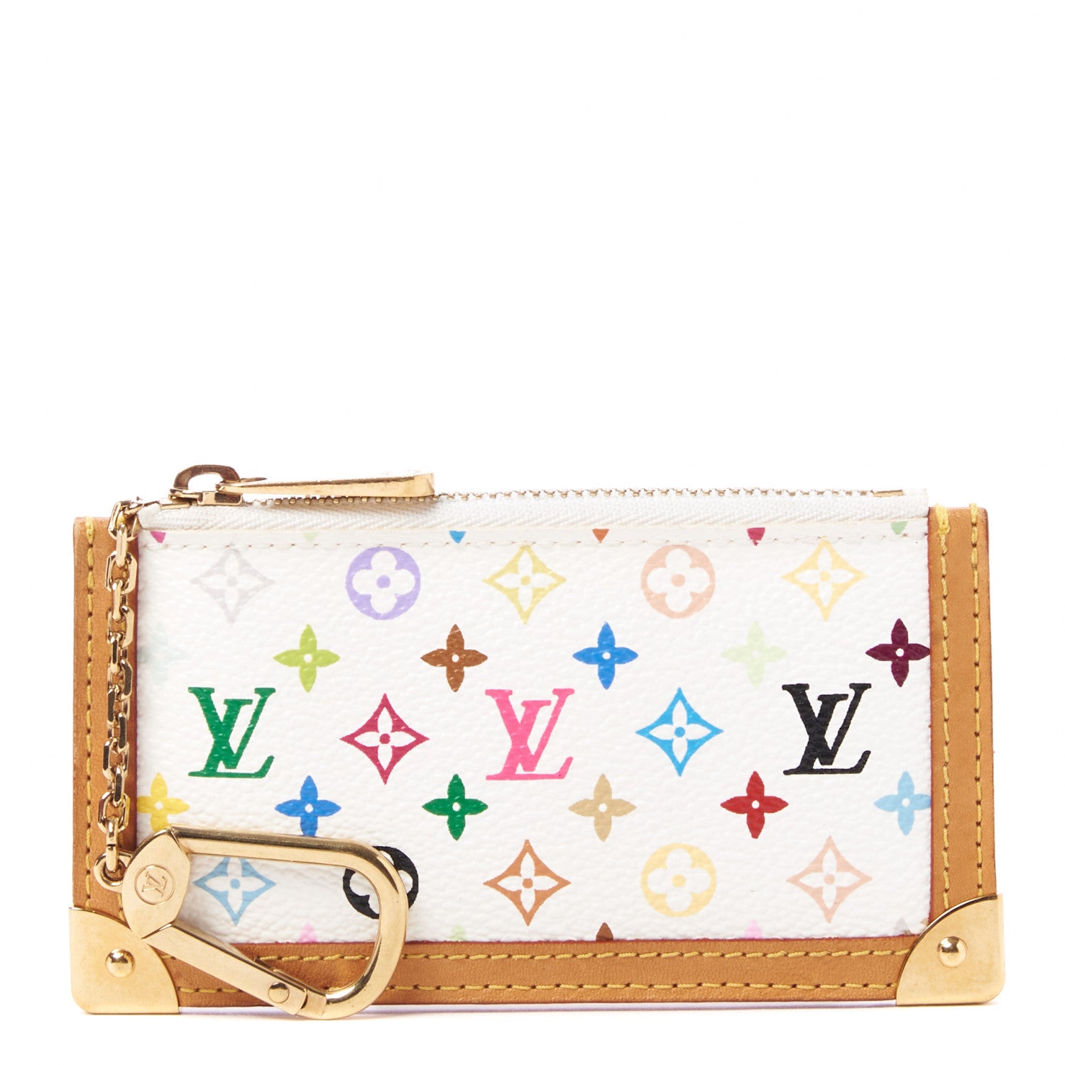 Louis Vuitton Monogram Multicolor Key Pouch White 1 of 7