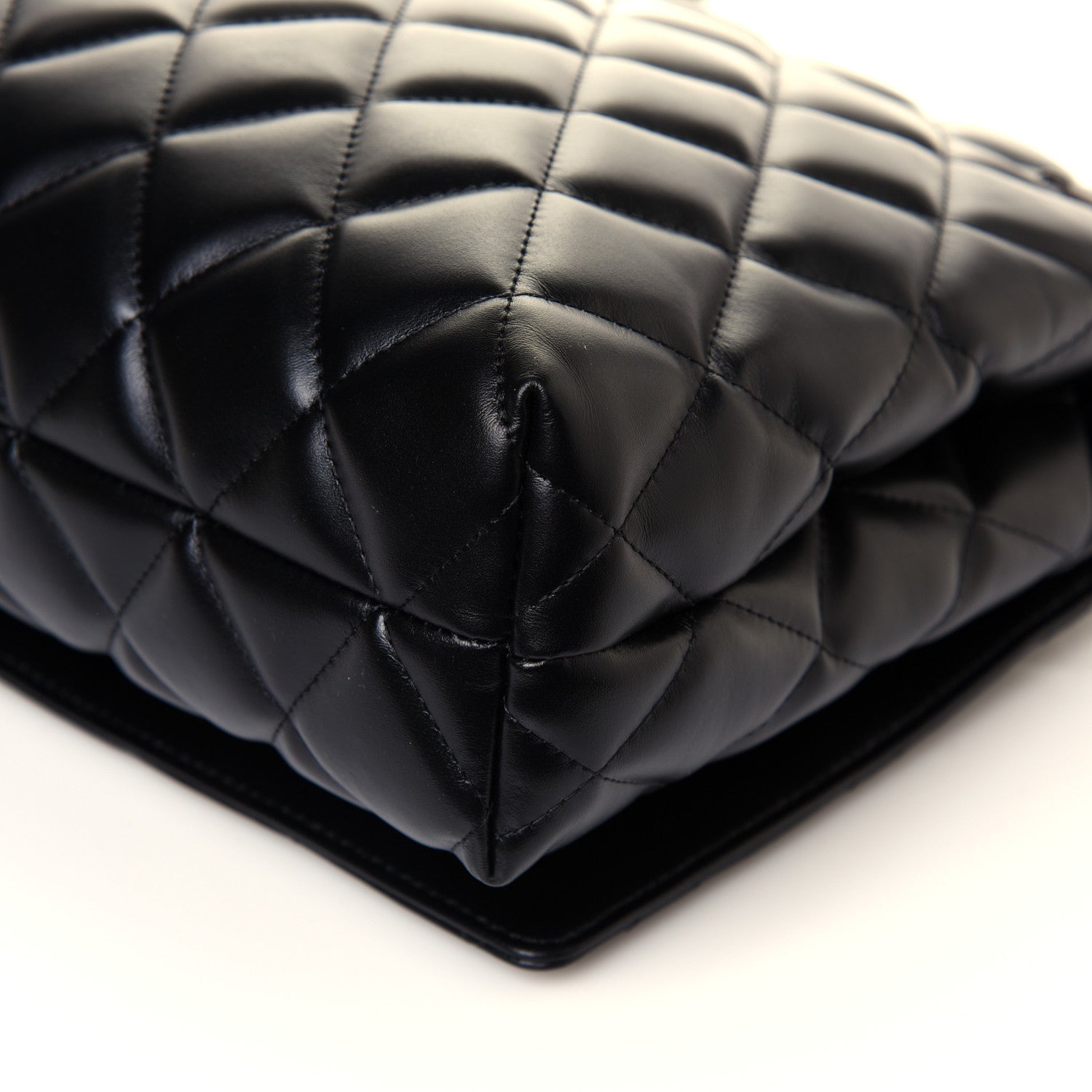 Balenciaga Nappa Calfskin Quilted Large Touch B Shoulder Bag Black 12 of 16
