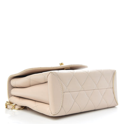 Chanel Lambskin Quilted Mini Trendy Spirit Top Handle Flap Beige 4 of 11