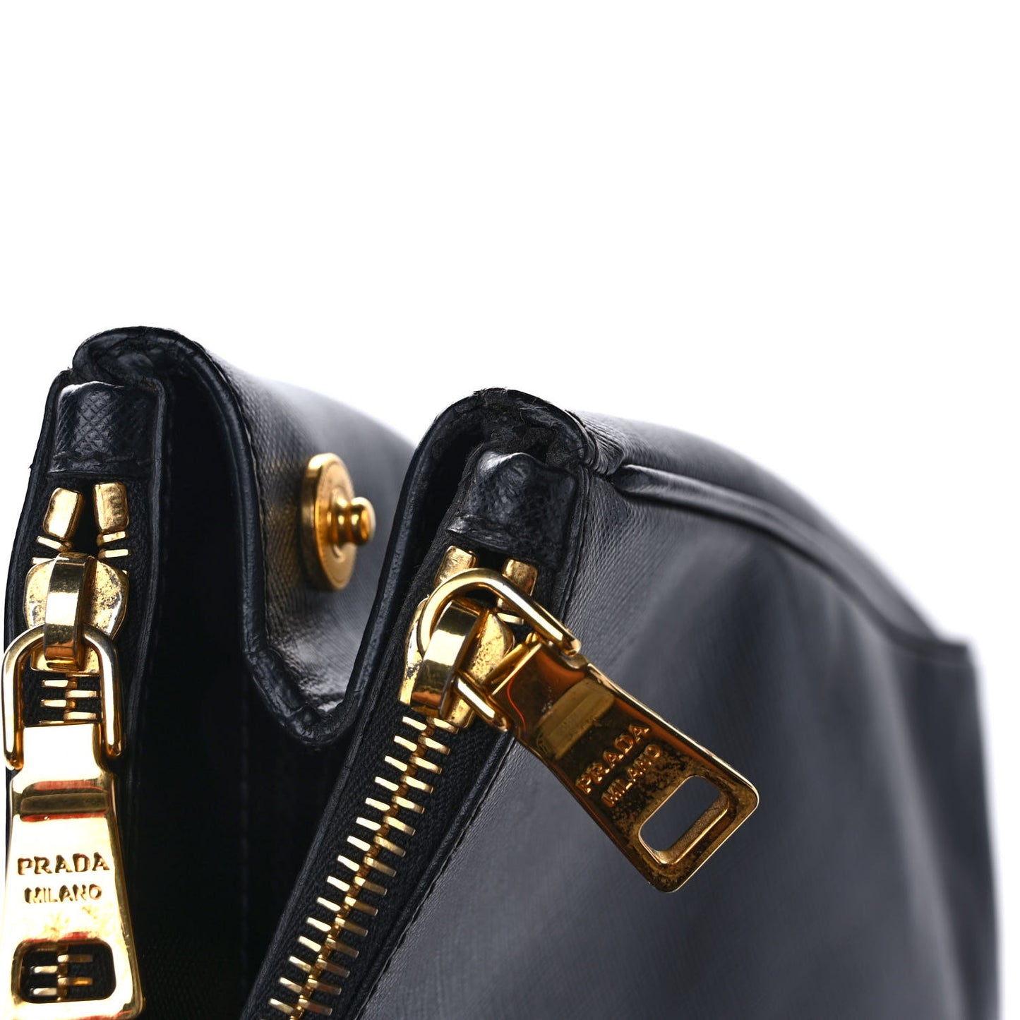 Saffiano Large Galleria Double Zip Tote Black
