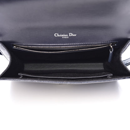 Christian Dior Crackled Deerskin Medium Diorama Flap Bag Navy 5 of 11