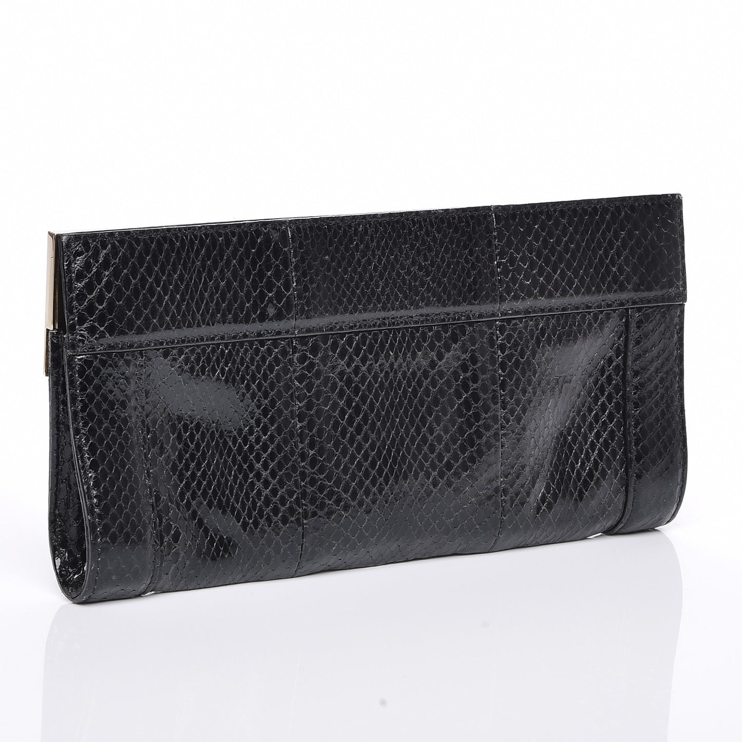 Python Britt Interlocking G Starlight Clutch Black