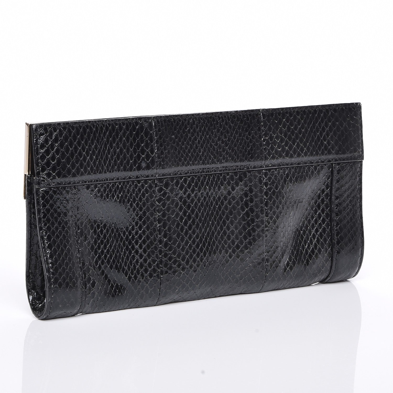 Gucci Python Britt Interlocking G Starlight Clutch Black 3 of 11