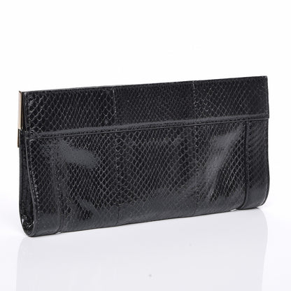 Gucci Python Britt Interlocking G Starlight Clutch Black 3 of 11