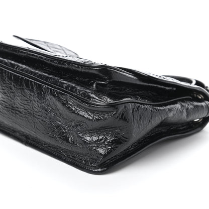 Saint Laurent Crinkled Calfskin Matelasse Monogram Medium Niki Chain Satchel Black 7 of 10