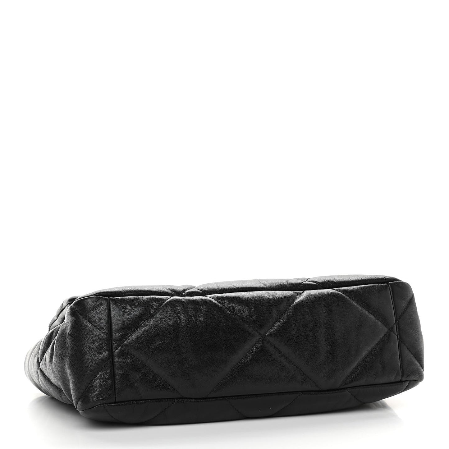 Goatskin Quilted Large Chanel 19 Flap Black