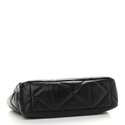 Chanel Goatskin Quilted Large Chanel 19 Flap Black 4 of 13