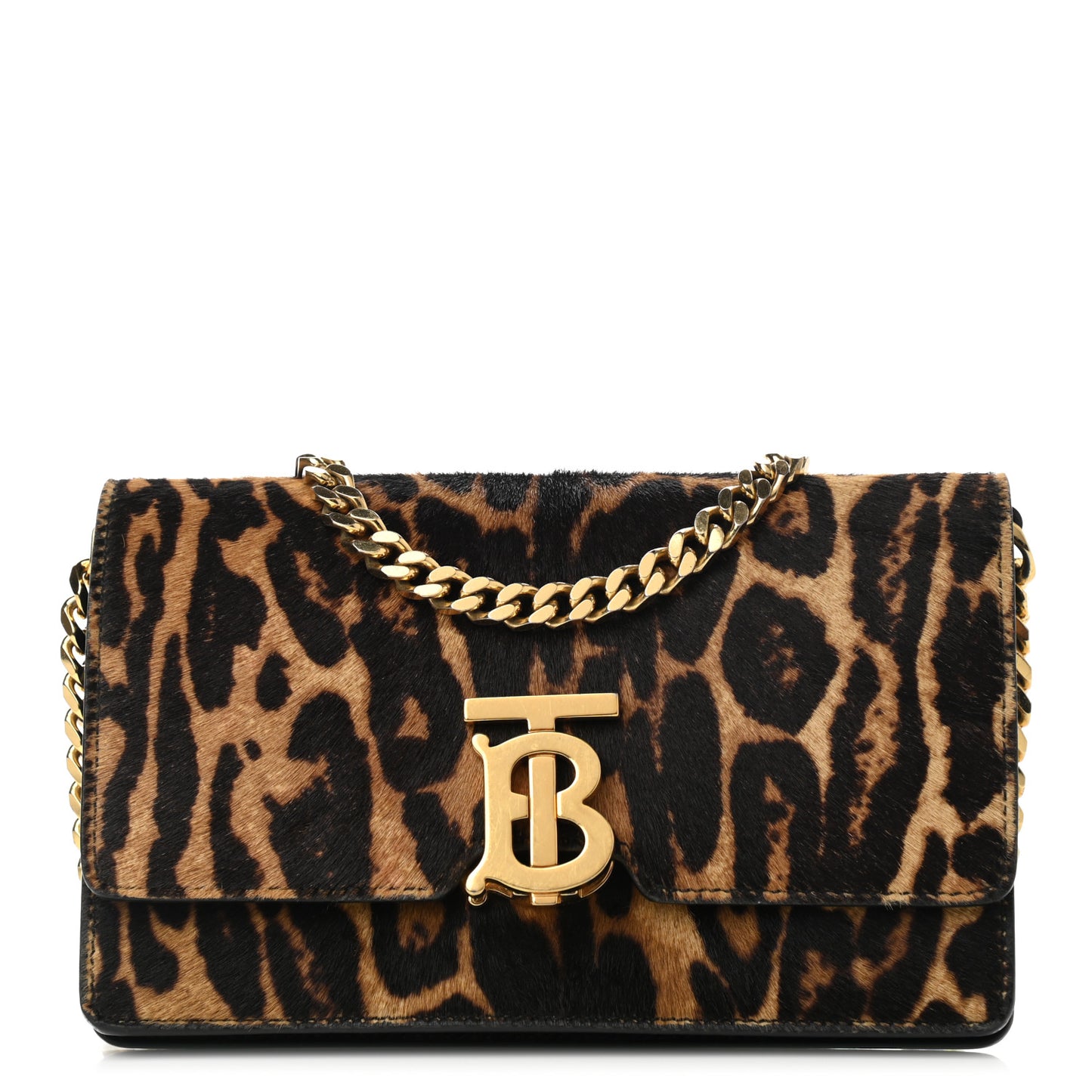 Calf Hair Leopard Print Small TB Bag
