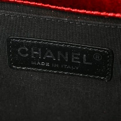 Chanel Metallic Patent Calfskin Quilted Medium Boy Flap Red 5 of 12
