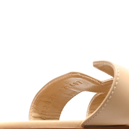 Hermes Calfskin Oran Sandals 38 Beige Albinos 9 of 10