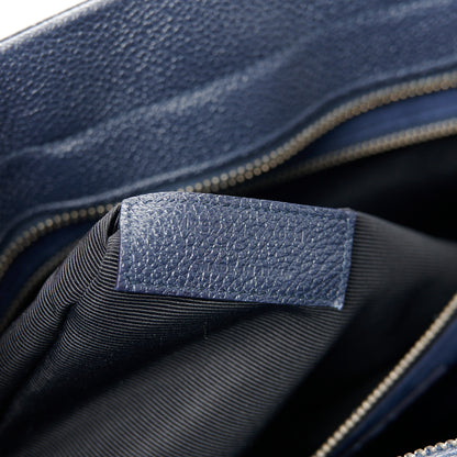 Saint Laurent Calfskin Medium Rive Gauche Cabas Navy Blue 7 of 10