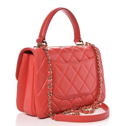 Chanel Lambskin Quilted Small Trendy CC Flap Dual Handle Bag Red 4 of 16