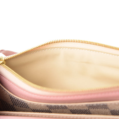 Louis Vuitton Damier Azur Emilie Wallet Rose Ballerine 9 of 12