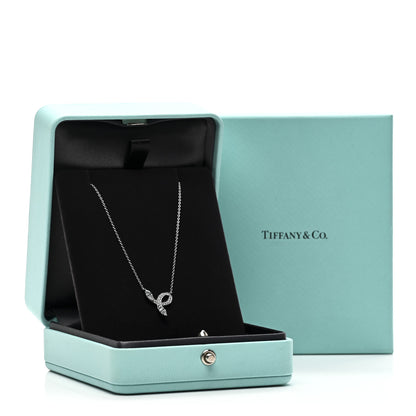 Tiffany Platinum Diamond Victoria Bow Necklace 5 of 5
