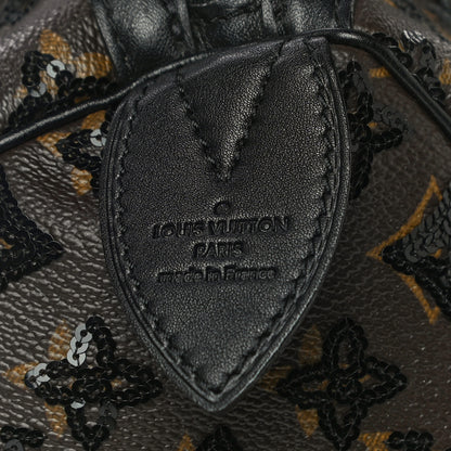 Louis Vuitton Monogram Sequins Eclipse Speedy 28 Black 7 of 11