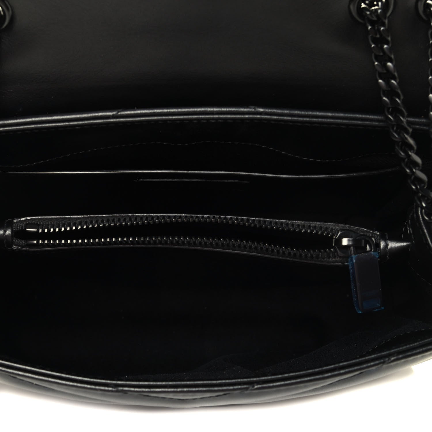 Saint Laurent Calfskin Y Quilted Monogram Small Loulou Chain Satchel Black 4 of 4