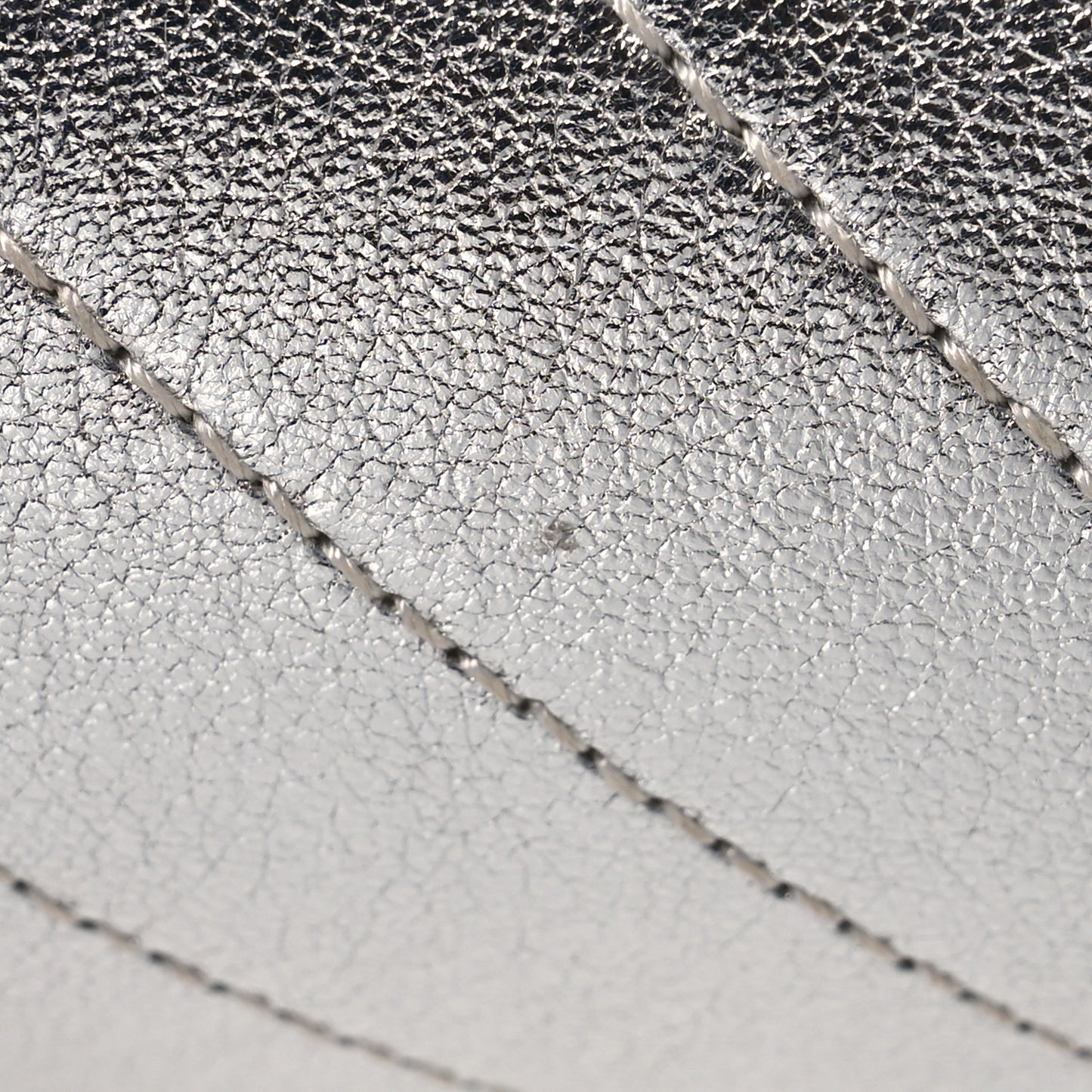 Sakai Be Green Calfskin Diagonal Stitched Mini Blondie Barrel Shoulder Bag Silver