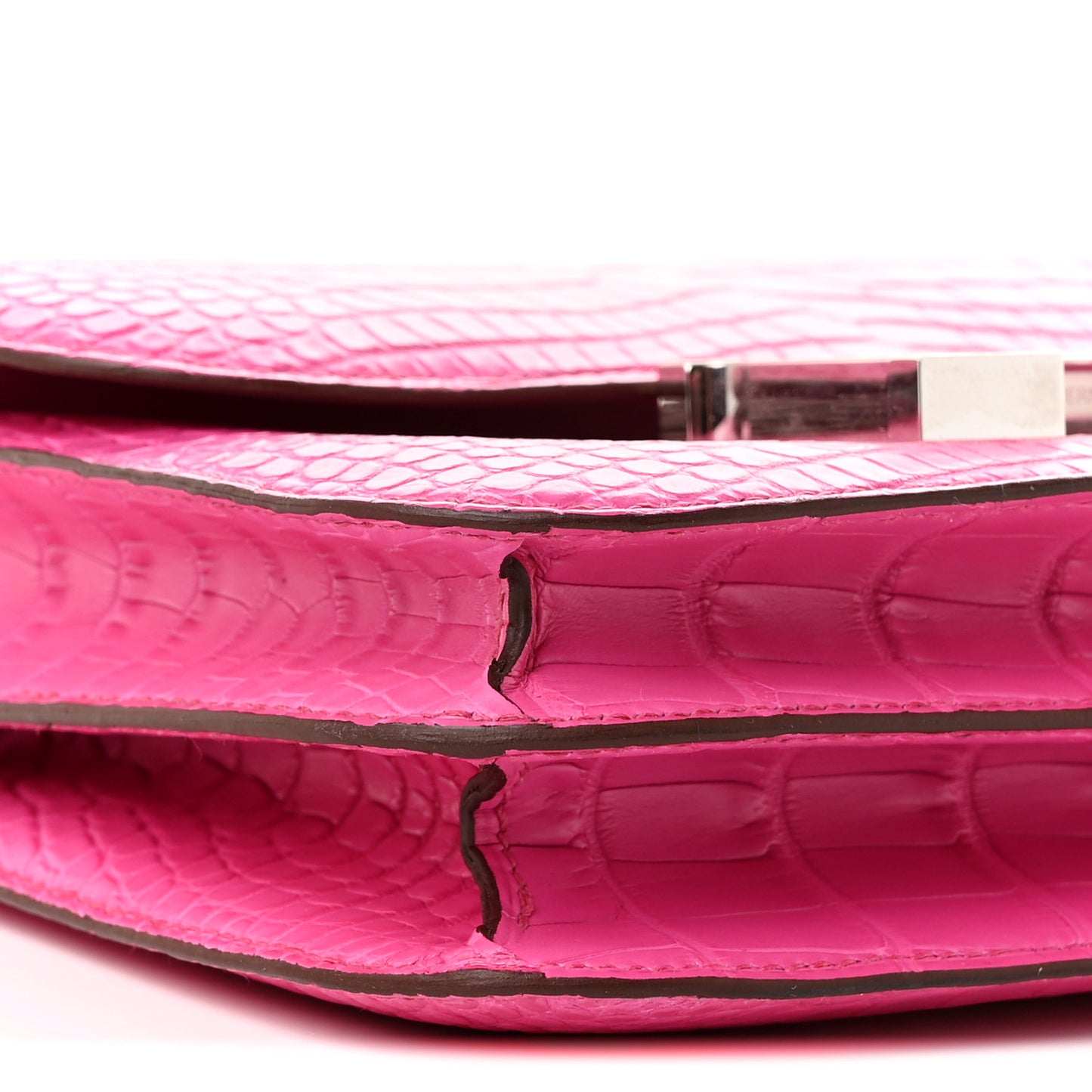 Matte Alligator Constance 18 Rose Shocking